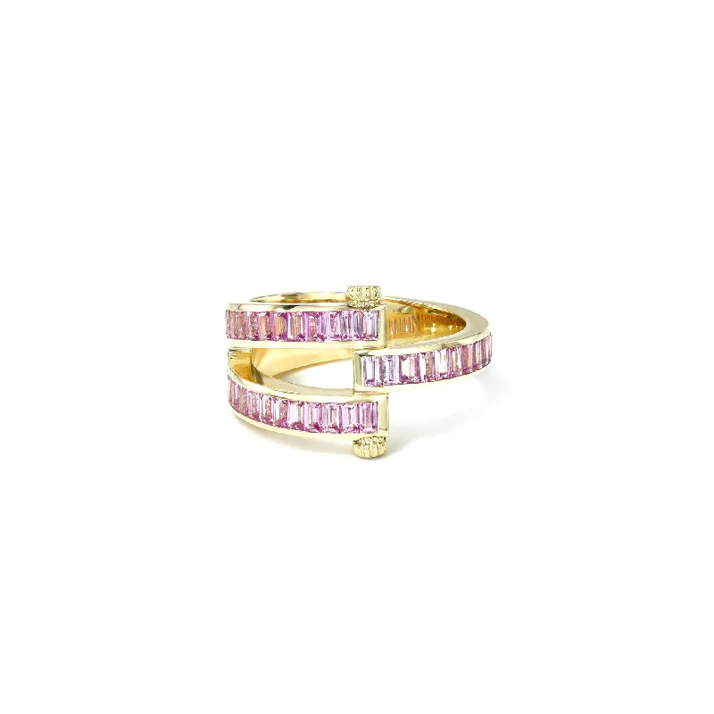 designer rings for women -Pink Sapphire Magna Ring