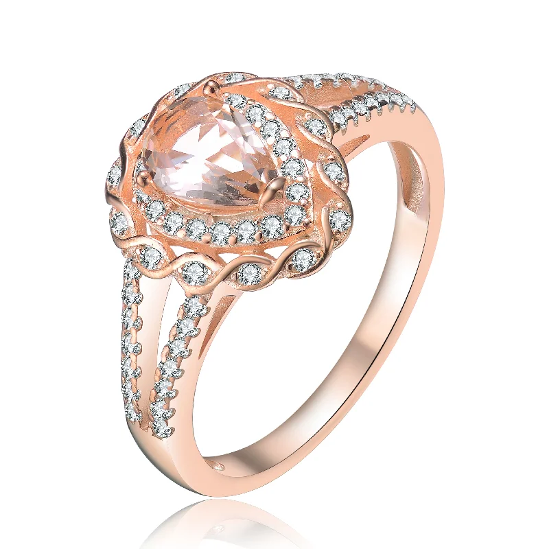 gemstone rings for women -Anne Morganite Ring