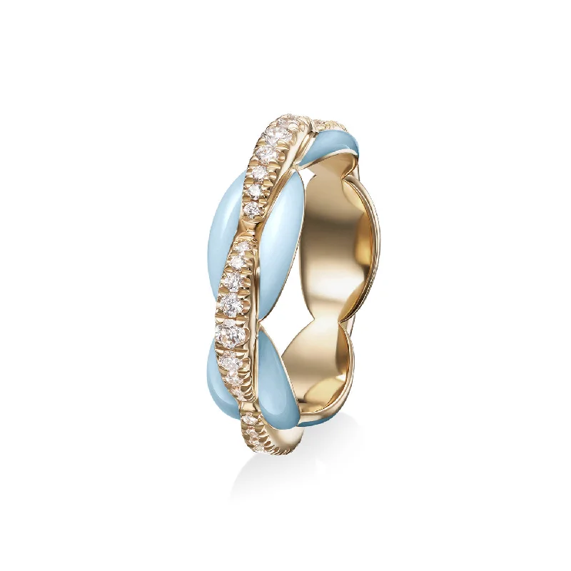 Pastel Blue / Yellow Gold