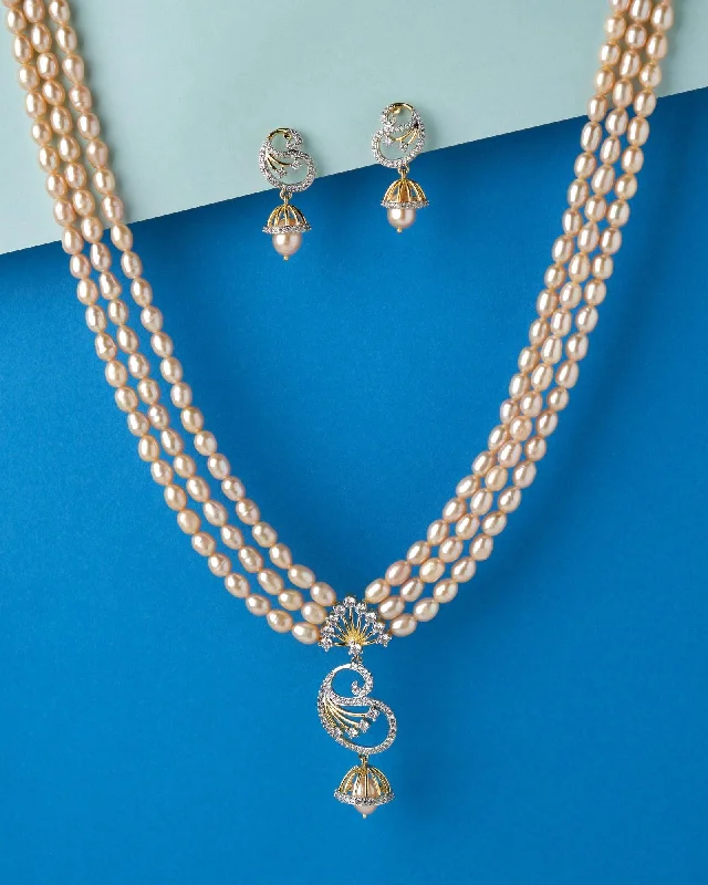 layered pearl necklaces for women -Make Your Mark  Pearl Necklace Set