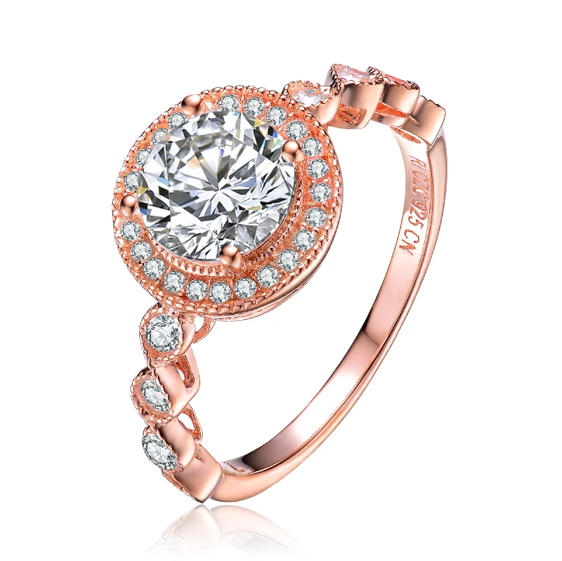 bold statement rings for women -Palais Pave Solitaire Ring