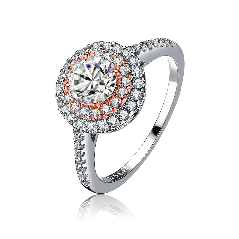 moon and star rings for women -La Roche Dual Halo Ring