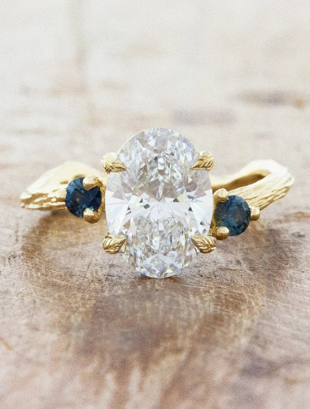 vintage inspired engagement rings for women -Coadie - Oval