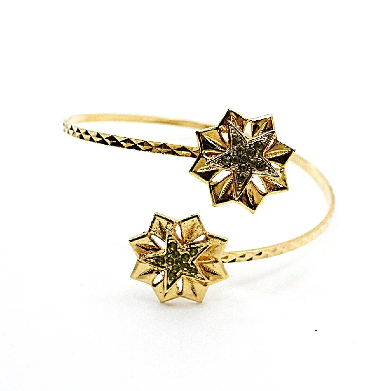 delicate bracelets for women -Star and Crystal Cuff Bracelet by AMARO