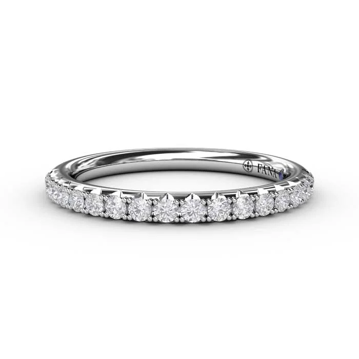 whimsical engagement rings for women -Fana Pavé Diamond Wedding Band in 14K White Gold