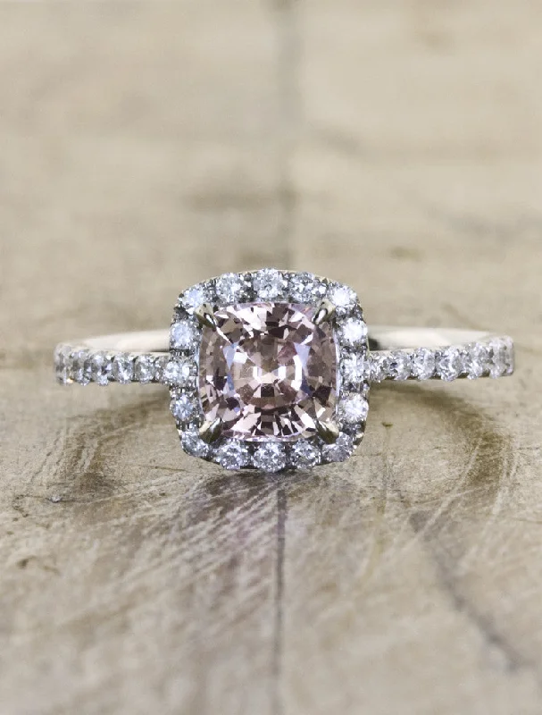 braided engagement rings for women -Daralis - Morganite