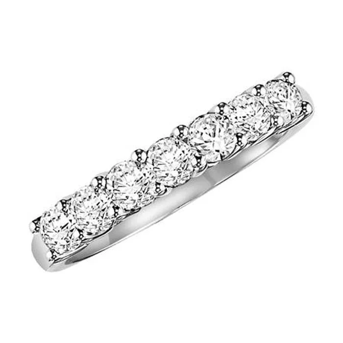 halo engagement rings for women -ArtCarved Diamond Wedding Band in 14K White Gold