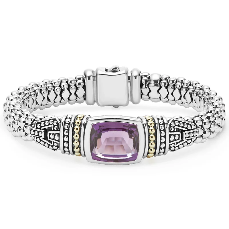 boho bracelets for women -Caviar Color Amethyst Caviar Bracelet | 9mm