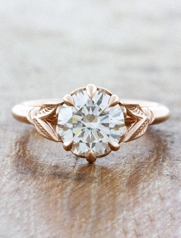 minimalist gold engagement rings for women -Ari