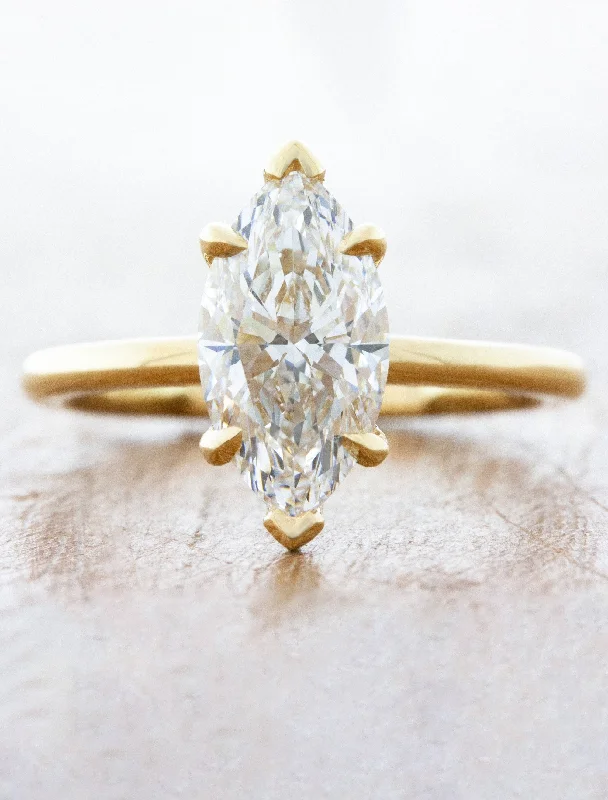 vintage inspired engagement rings for women -Ariya - Marquise