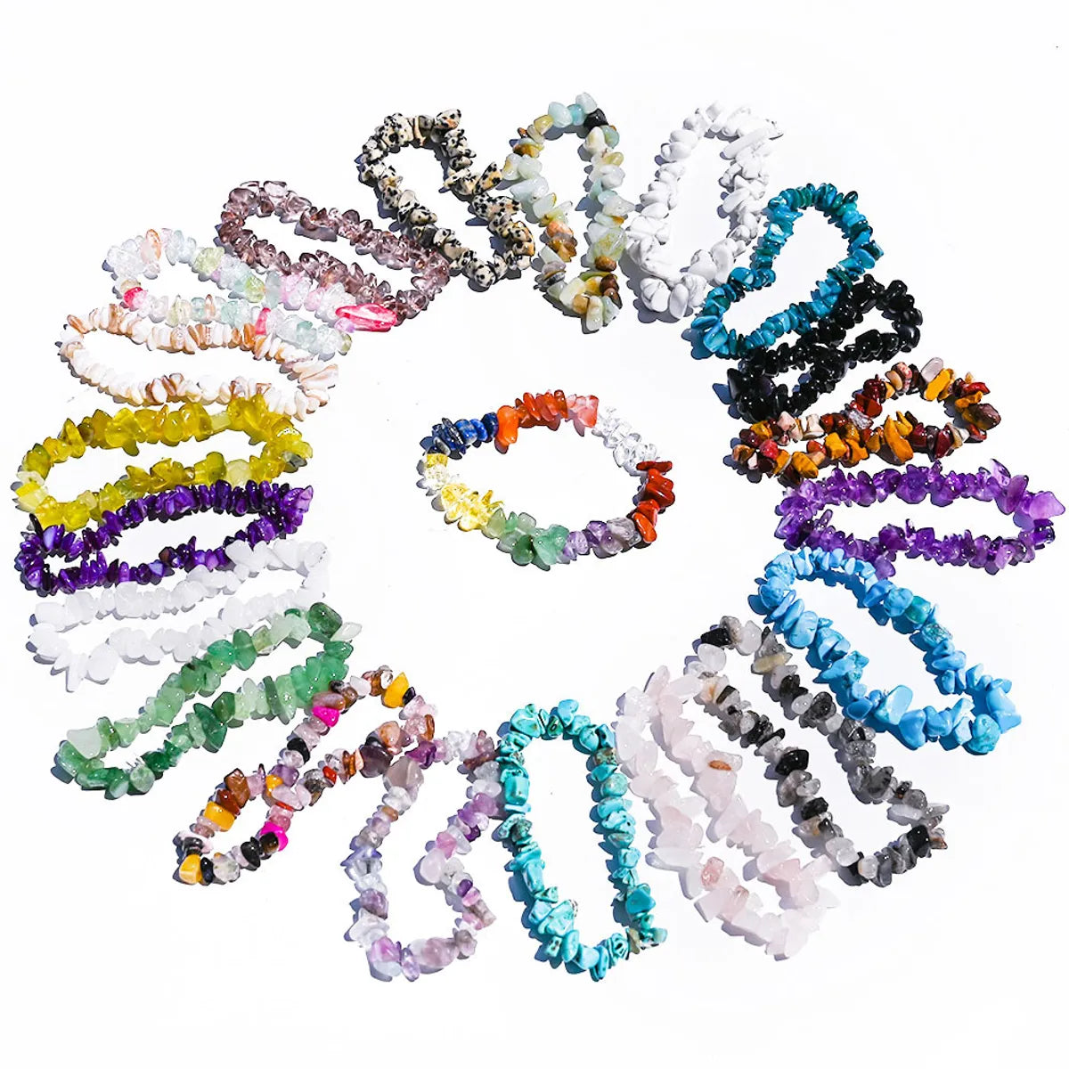 contemporary bracelets for women -Wholesale Simple Style Solid Color Natural Stone Polishing Bracelets