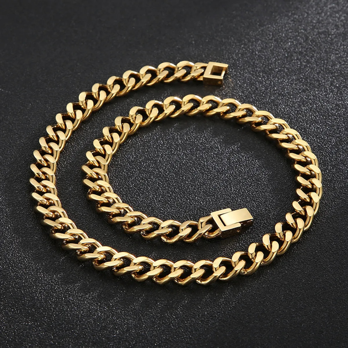 gold-plated bracelets for women -Hip-hop Geometric Titanium Steel Polishing Bracelets Necklace