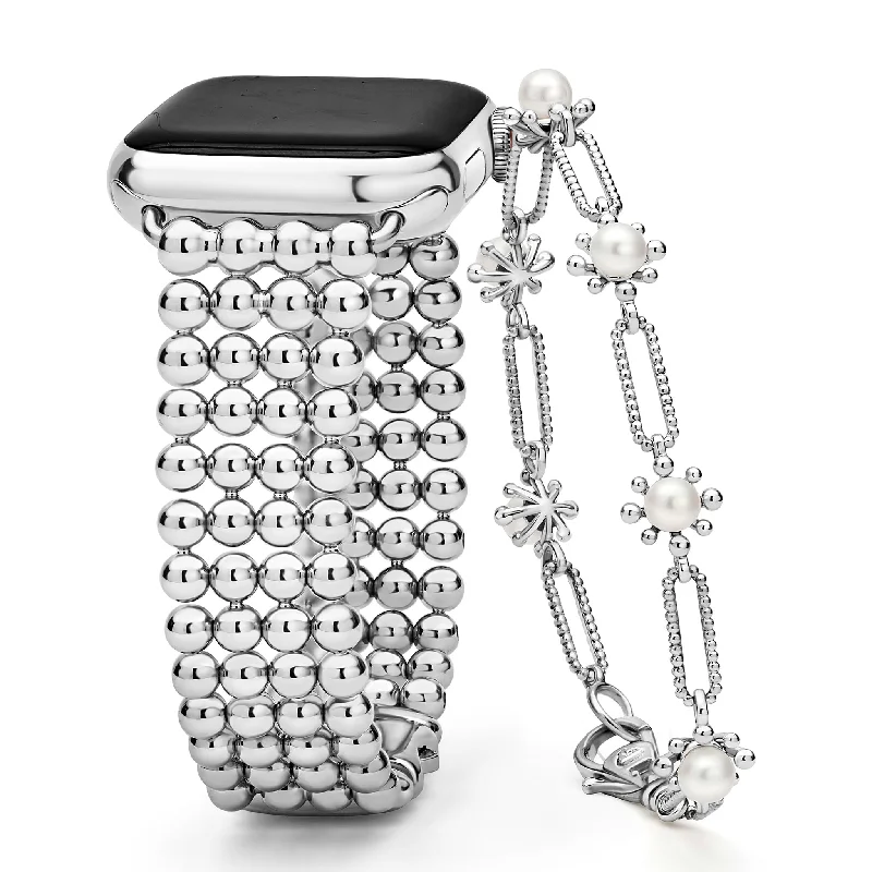 diamond bracelets for women -Pearl Link Bracelet and Smart Caviar Gift Set