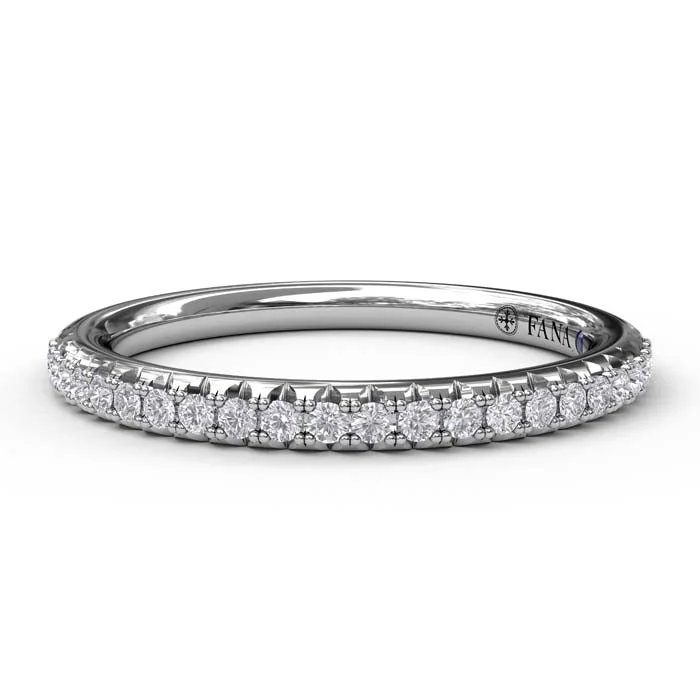 twisted engagement rings for women -Fana .17CTW Diamond Wedding Band in 14K White Gold