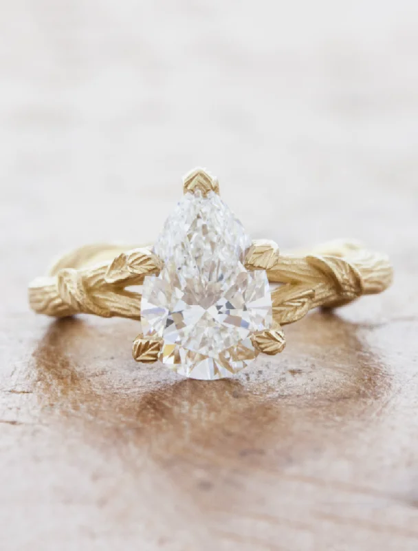 heirloom engagement rings for women -Adelia - Pear