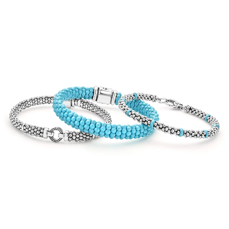 pearl bracelets for women -Blue Caviar Ceramic Caviar Bracelet Gift Set