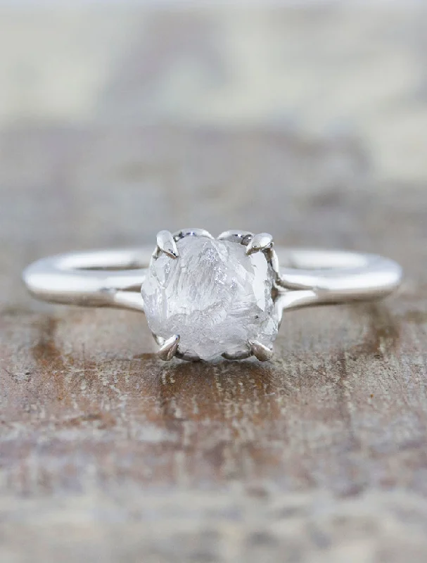 vintage engagement rings for women -Aliss - Rough Diamond