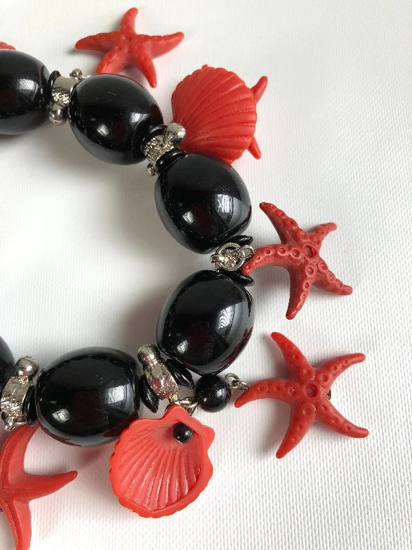 colorful gemstone bracelets for women -Angela Caputi Black Starfish Bracelet