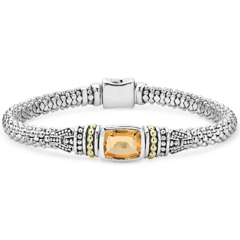 delicate bracelets for women -Caviar Color Citrine Caviar Bracelet | 6mm