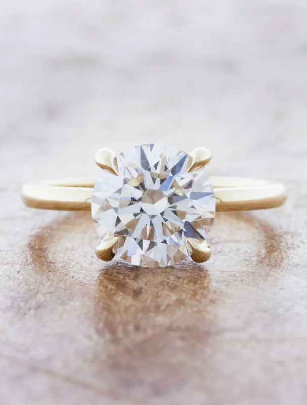 personalized engagement rings for women -Florina - Round