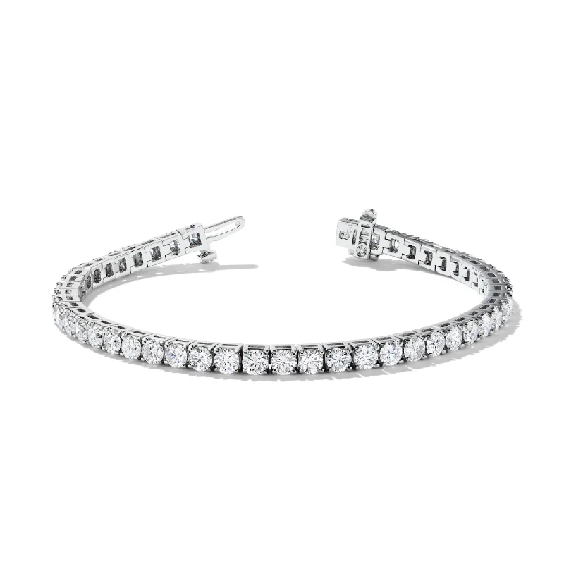 gold-plated bracelets for women -AARYAH CLASSIC Diamond Tennis Bracelet