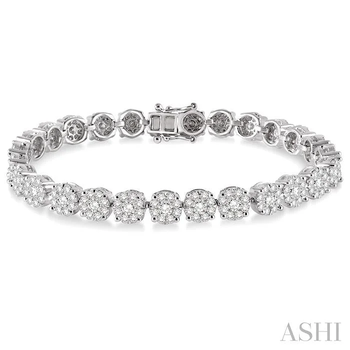 dainty bracelets for women -LOVEBRIGHT ESSENTIAL DIAMOND TENNIS BRACELET