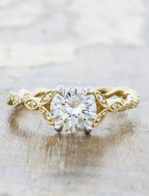 art nouveau engagement rings for women -Armeni - Round