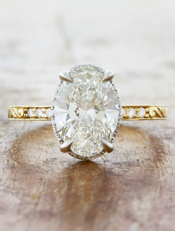 antique engagement rings for women -Belvin - Oval