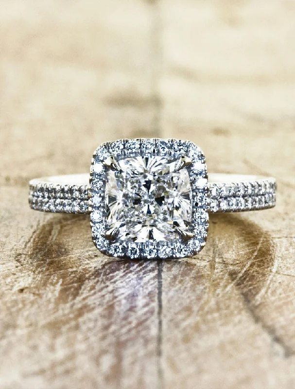 white gold engagement rings for women -Caroline