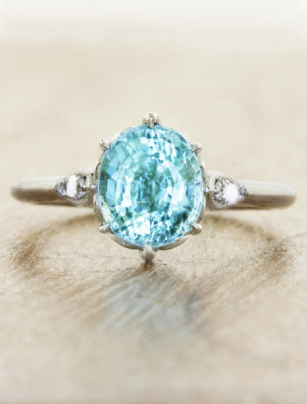 three stone engagement rings for women -Erin