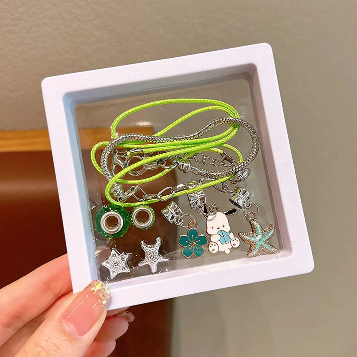 Qiafei Dog Bracelet Necklace DIY Set Box