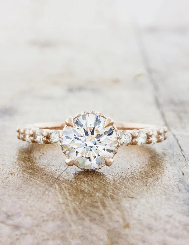 cushion cut engagement rings for women -Libby