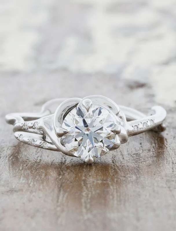 split shank engagement rings for women -Daya - Lab Diamond