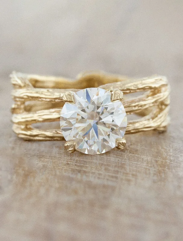 round engagement rings for women -Branch