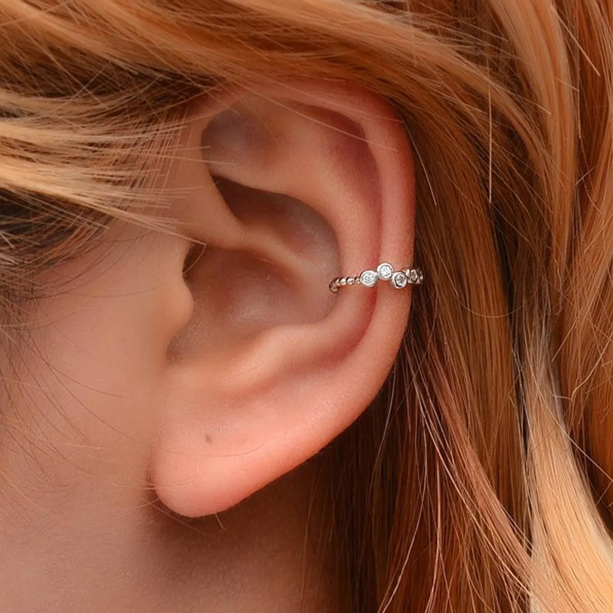 celestial moon engagement rings for women -New Fashion Earrings Beads Ms. Ear Bone Clip U-Shaped Earrings Diamond Free Earrings Ear Clips Wholesale