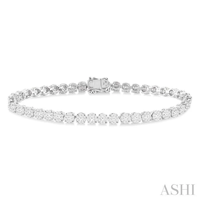 mother of pearl bracelets for women -LOVEBRIGHT ESSENTIAL DIAMOND TENNIS BRACELET