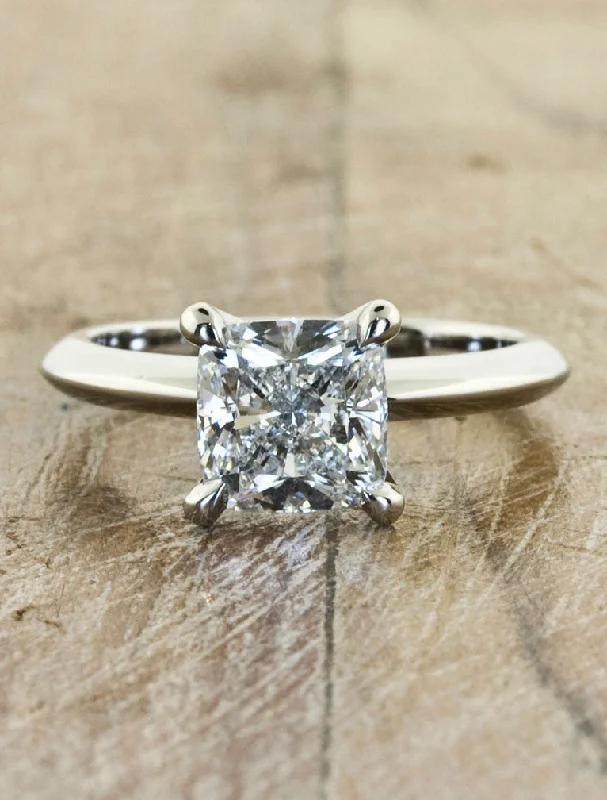 cushion cut engagement rings for women -Estella