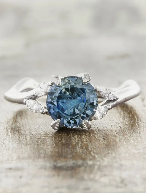 nature inspired engagement rings for women -Adamaris - Montana Sapphire