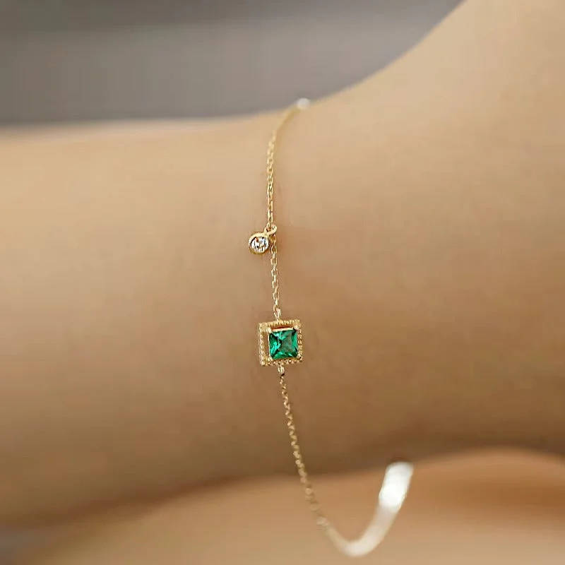 high-end bracelets for women -Blue Springs	Emerald Green Bracelet