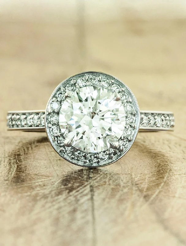 hidden accent engagement rings for women -Boli