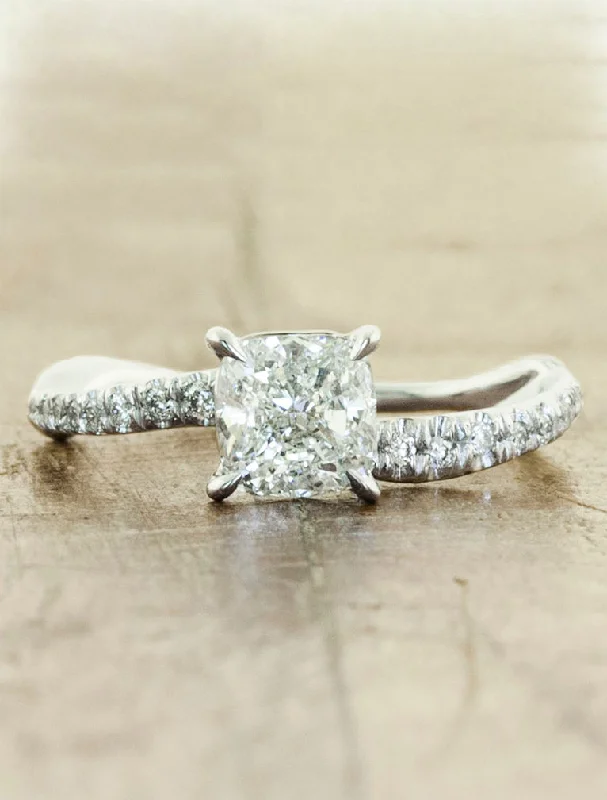 split shank engagement rings for women -Celeste - Square