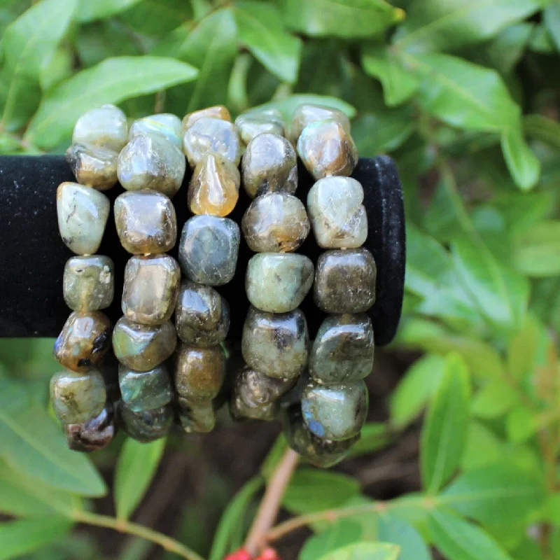 minimalist cuff bracelets for women -Gemstone Bracelet w/Labradorite stones