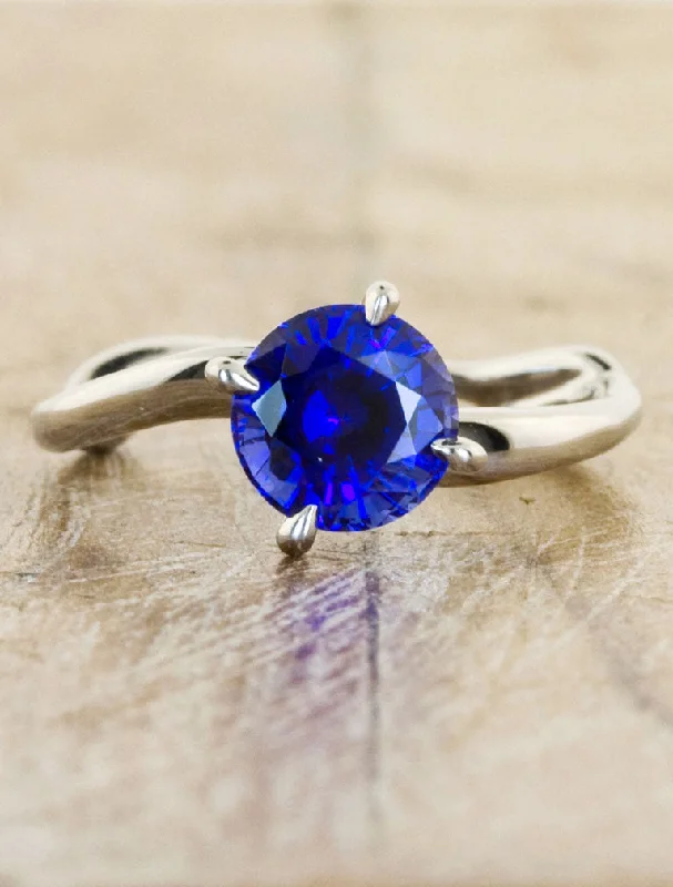 contemporary engagement rings for women -Aurora - Sapphire