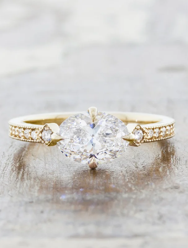 nature inspired engagement rings for women -Charleen - Oval