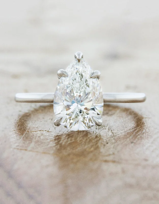 designer engagement rings for women -Florina - Pear