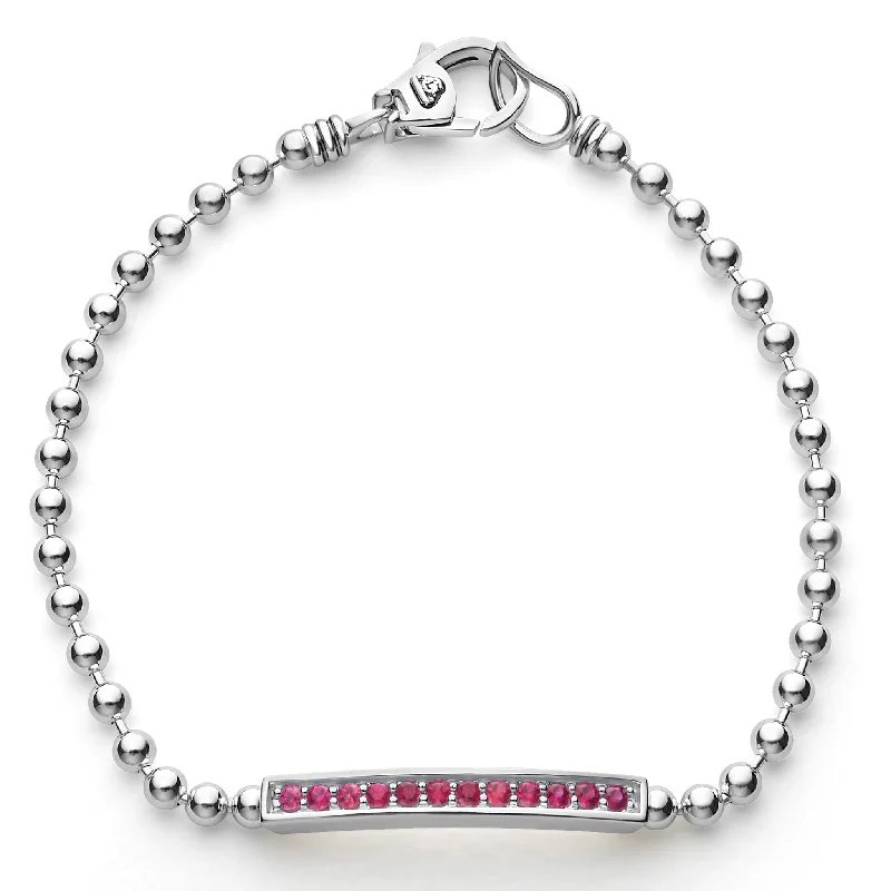 delicate bracelets for women -Caviar Spark Ruby Beaded Bracelet