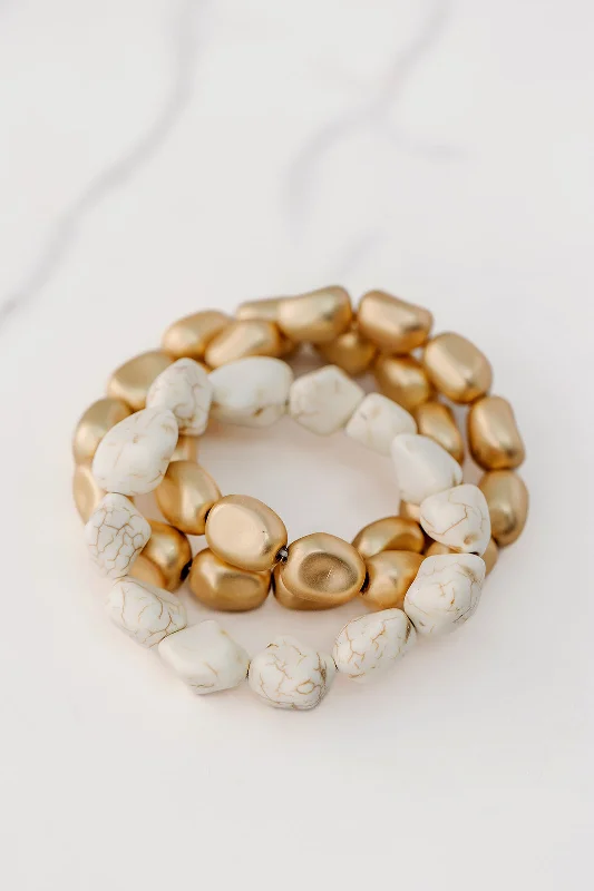 dainty bracelets for women -Gold Rush Bracelet Stack