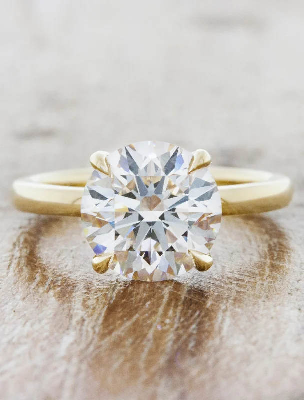 geometric engagement rings for women -Ariya - Round