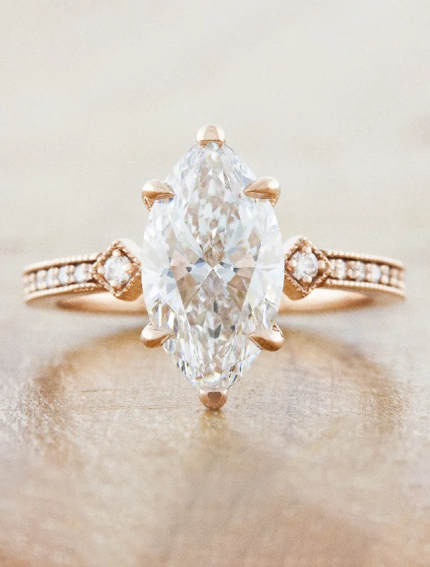 celestial engagement rings for women -Charleen - Marquise