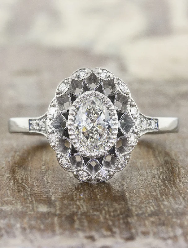 royal engagement rings for women -Cordelia - Oval